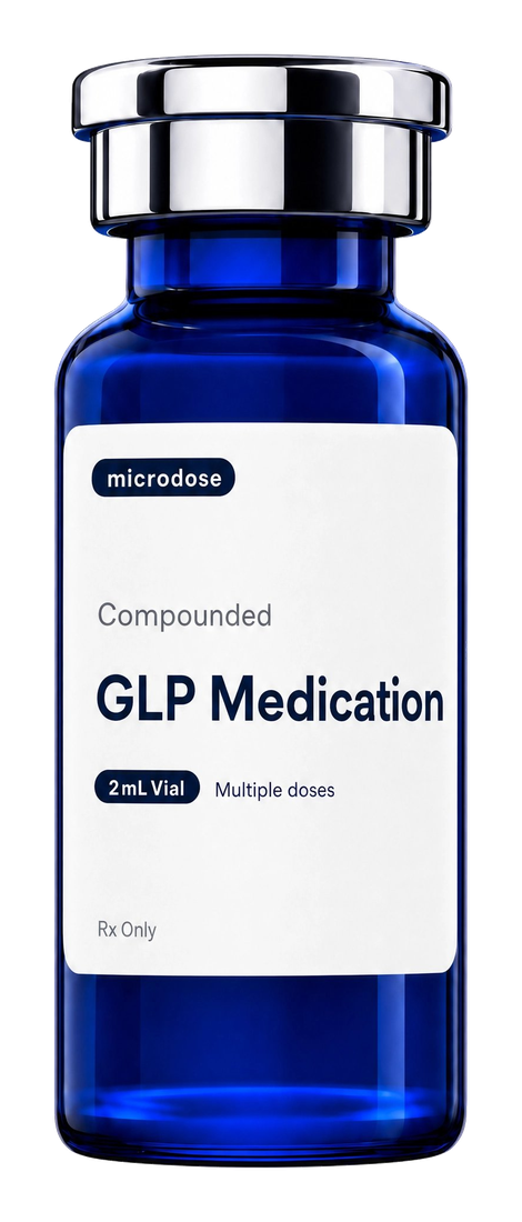 Compounded GLP medication microdose, 2 mL multi-dose vial, Rx only